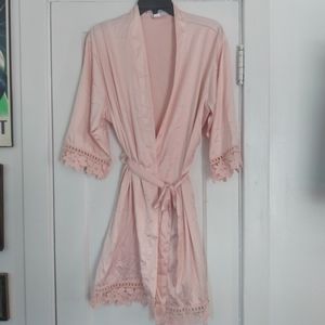 Silky robe